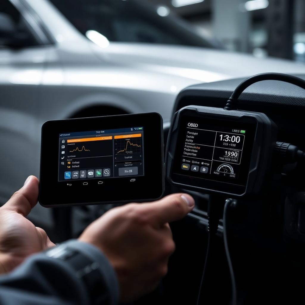 OBD diagnostic scanner readout